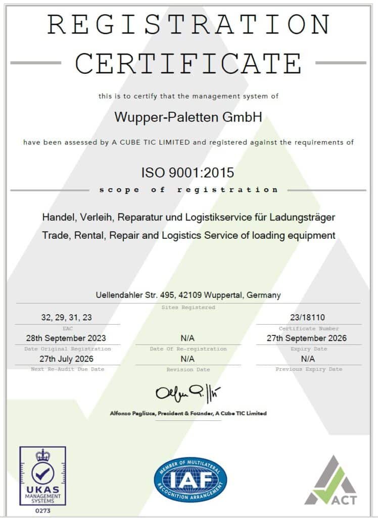 iso zertifikat wupper paletten gmbh
